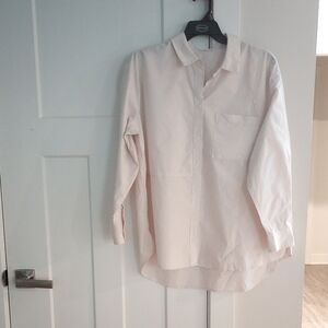Time and Tru Women's Light Tan Button Down Shirt